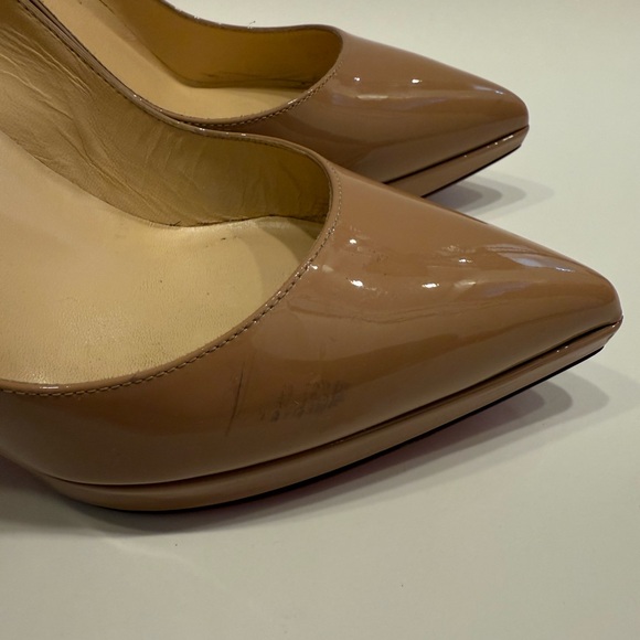 Christian Louboutin Nude Patent Leather Heels - Picture 6 of 13